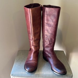 Arturo Chang burgundy leather riding boots